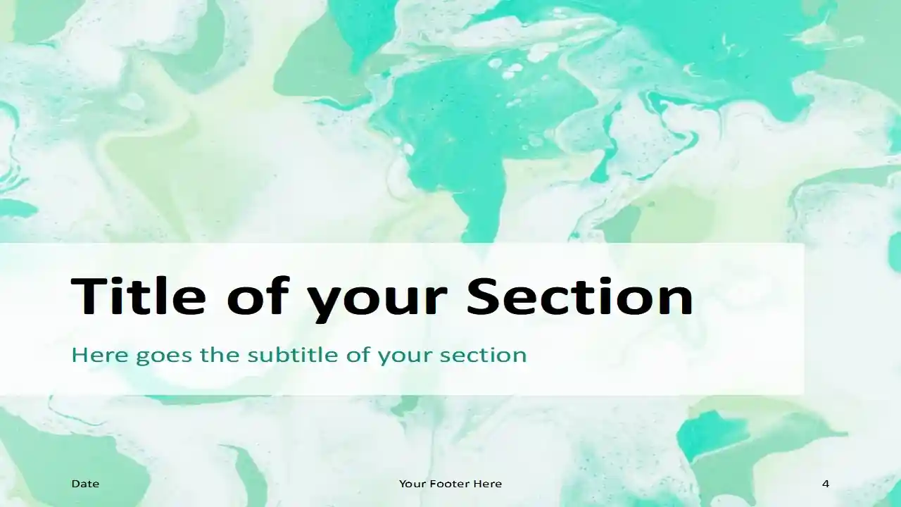Liquid Marbling Paint Template for PowerPoint and Google Slides