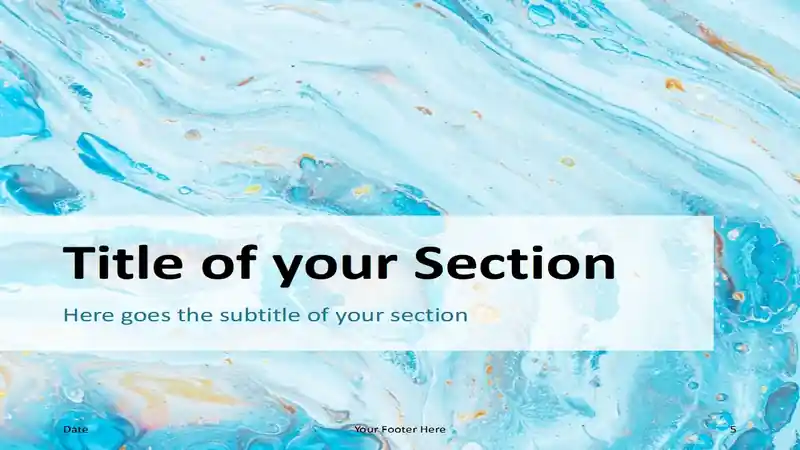 Liquid Marbling Paint Template for PowerPoint and Google Slides