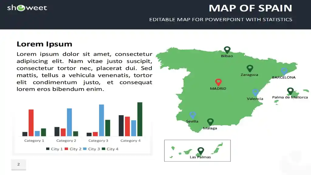 Map of Spain Templates for PowerPoint