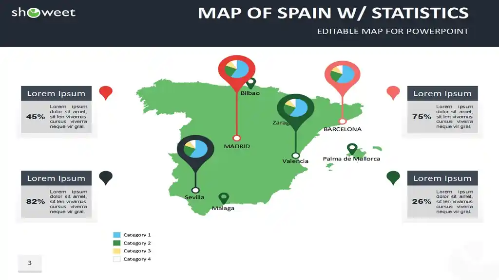 Map of Spain Templates for PowerPoint