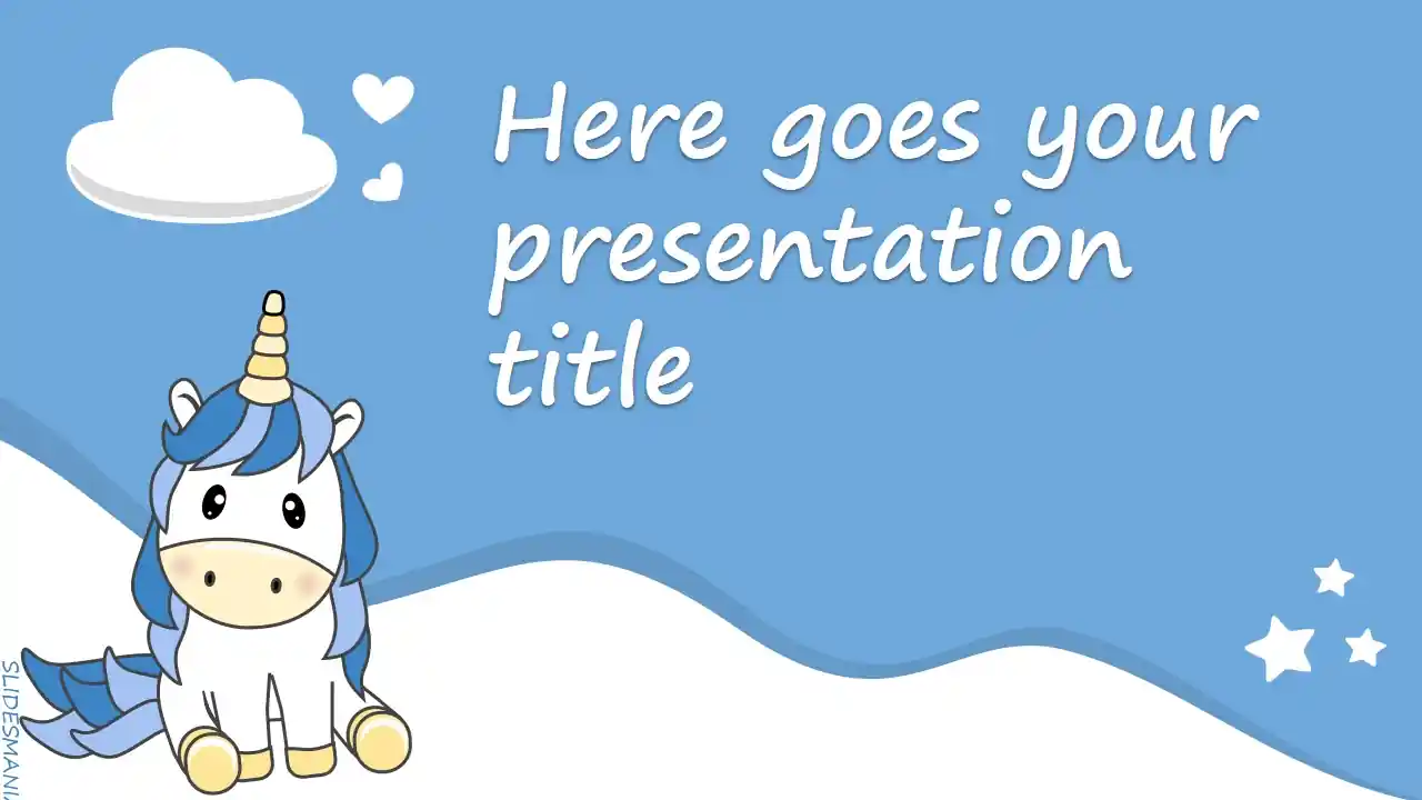 Mateo Free Cute Template with Unicorns for Google Slides or PowerPoint