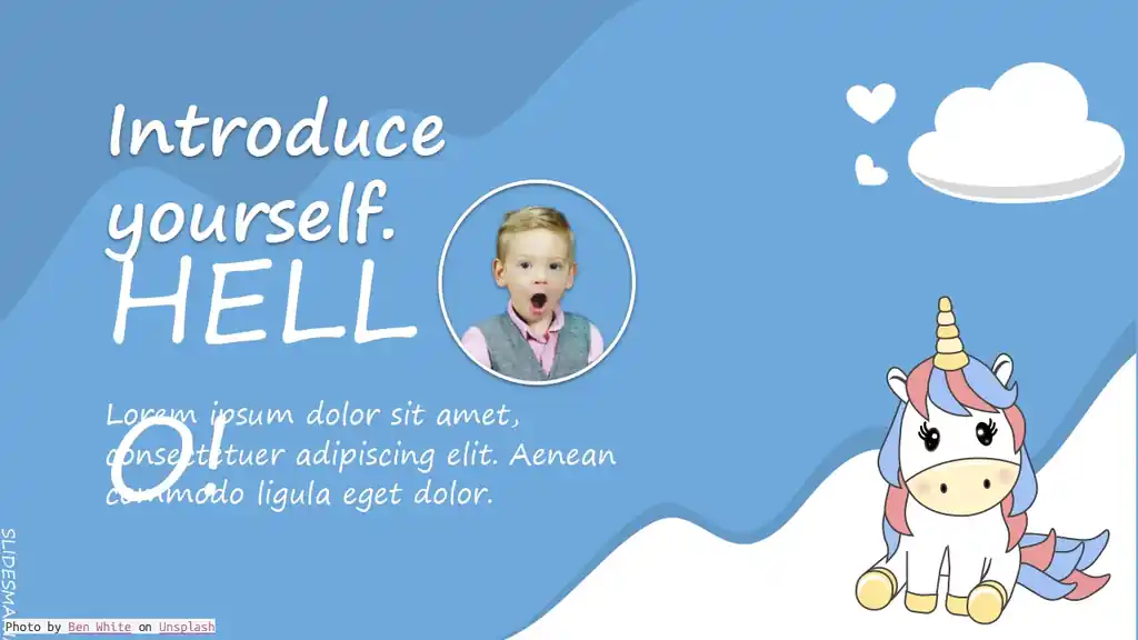 Mateo Free Cute Template with Unicorns for Google Slides or PowerPoint