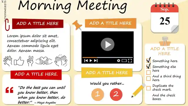 Morning meeting customizable template.