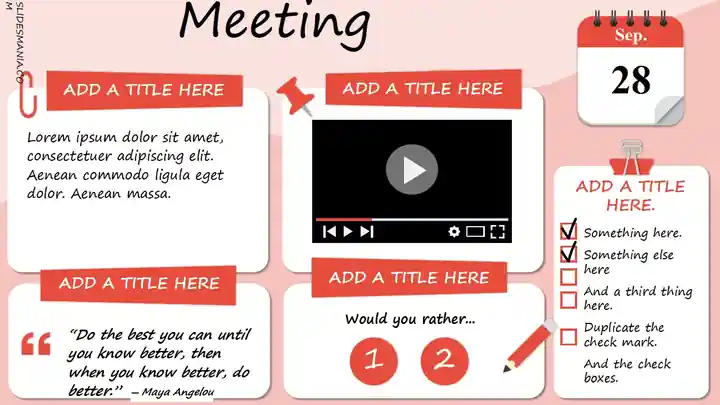 Morning meeting customizable template.