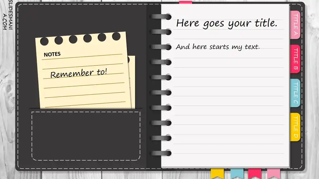 My Notes, digital journal template.
