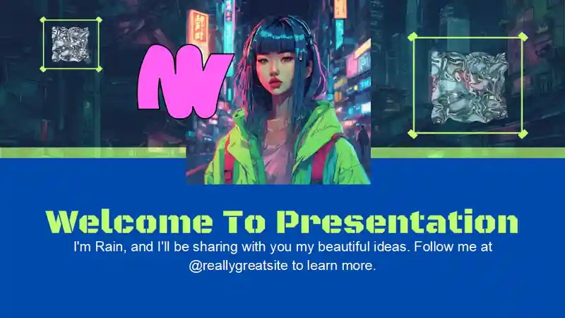 Neon Cyberpunk Style Theme Slides