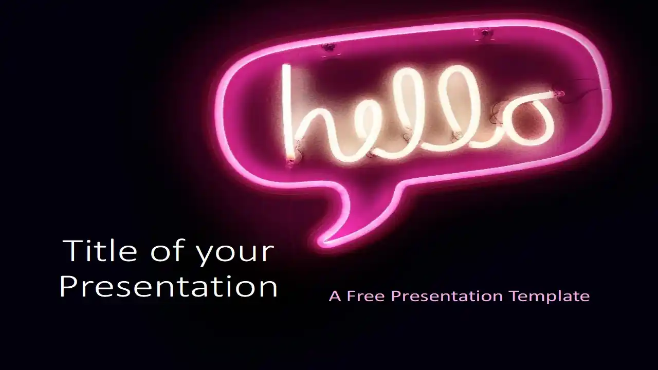 Neon Signs Template for PowerPoint and Google Slides