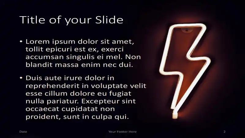 Neon Signs Template for PowerPoint and Google Slides