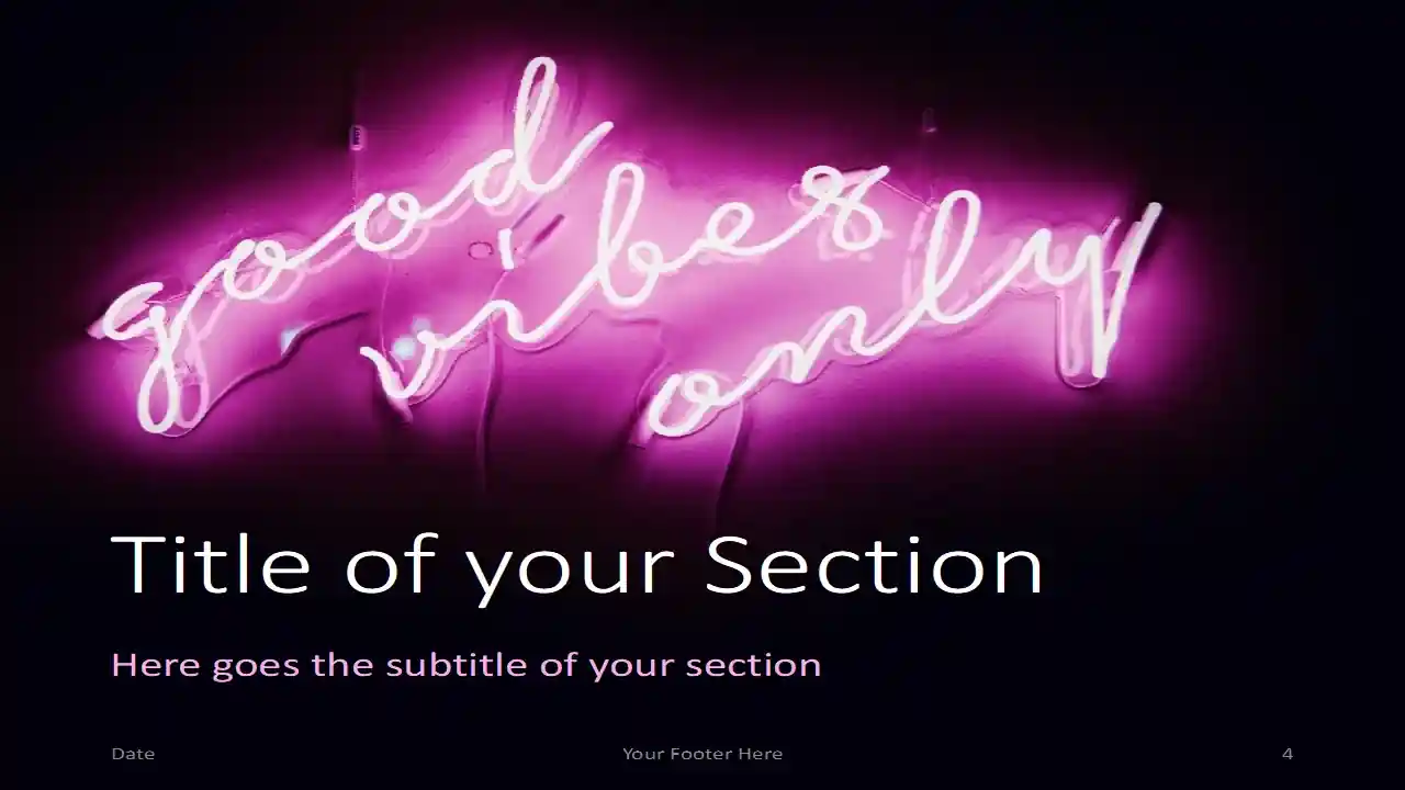 Neon Signs Template for PowerPoint and Google Slides