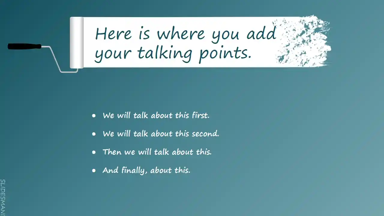 Paint Roller, simple free presentation template.