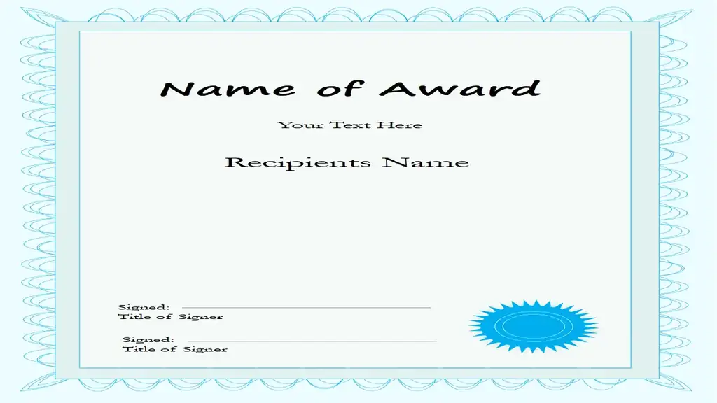 Portrait Certificate Template