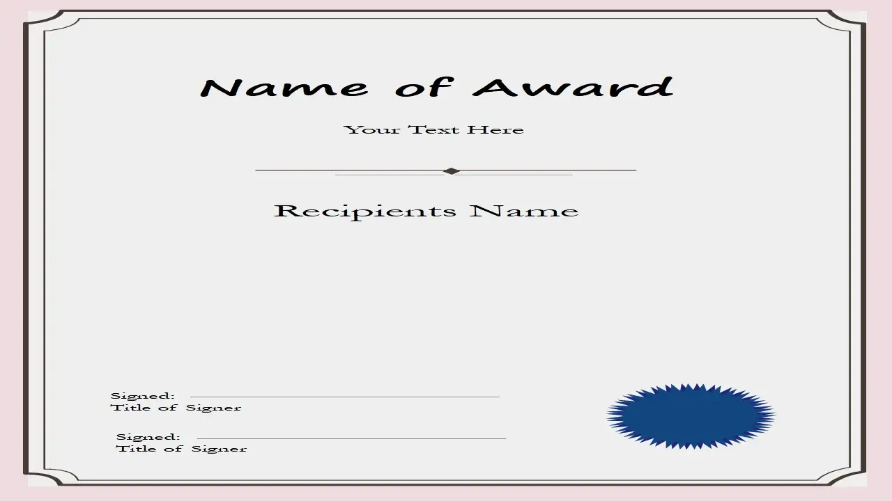 Portrait Certificate Template