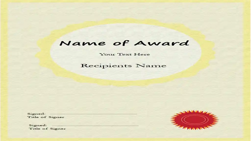 Portrait Certificate Template