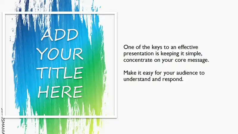 Rainbow-Brush Free template for Google Slides or PowerPoint presentations