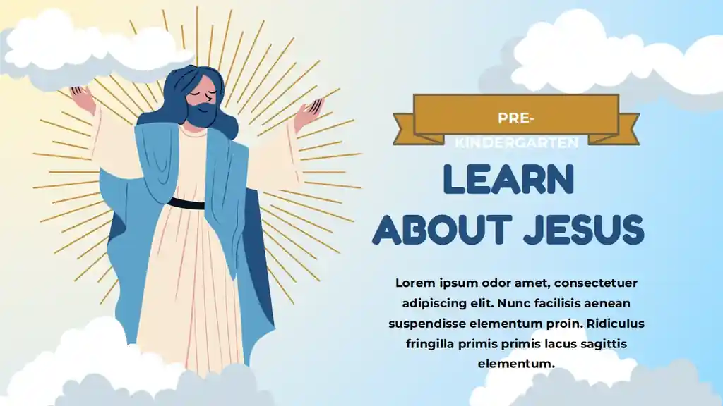 Religion Subject for Pre-K Learn about Jesus Slides
