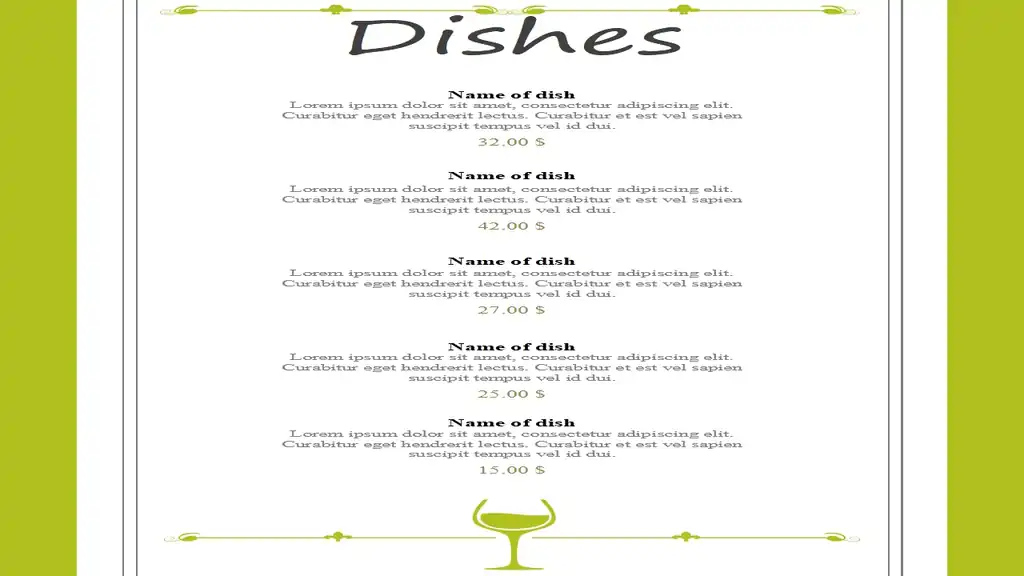 Restaurant Menu PowerPoint Template