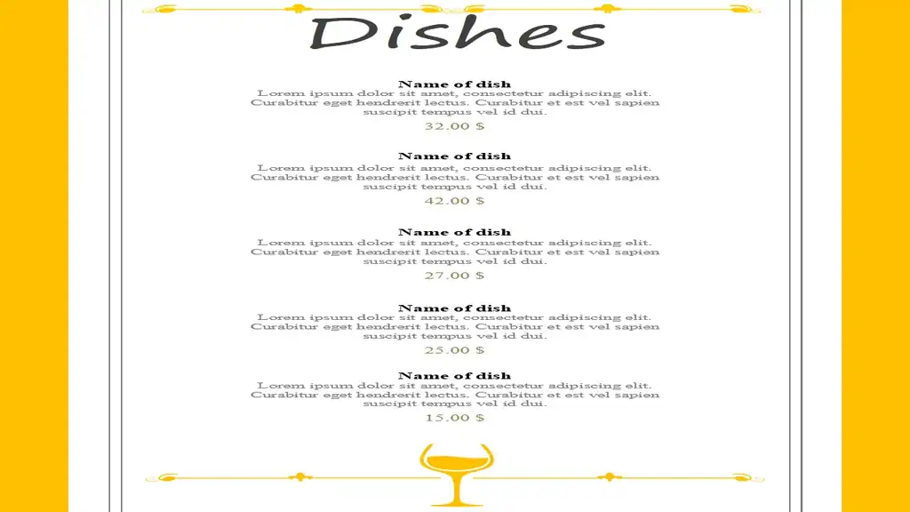 Restaurant Menu PowerPoint Template