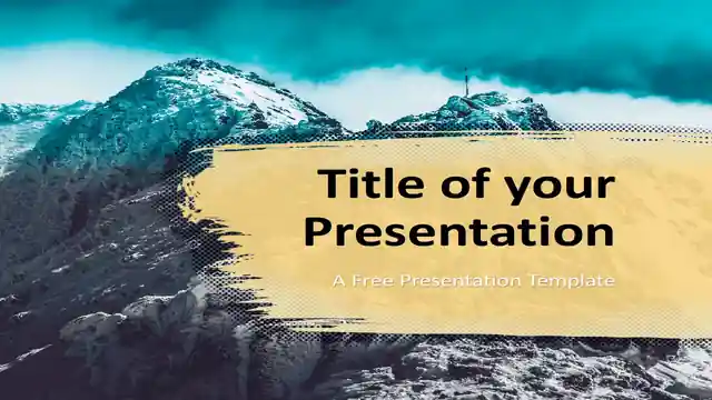 Retro Pop Mountains Template for PowerPoint and Google Slides