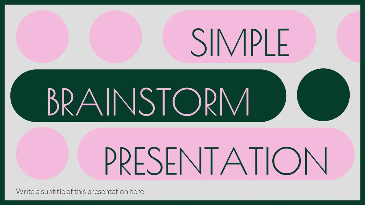 Simple Geometric Brainstorm Slides