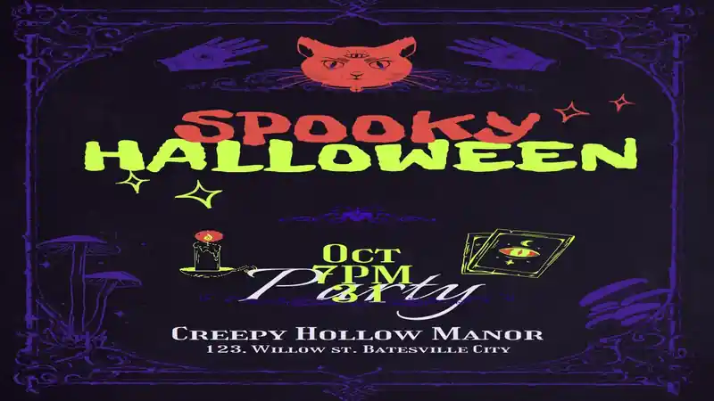 Spooky Halloween Party Poster Slides
