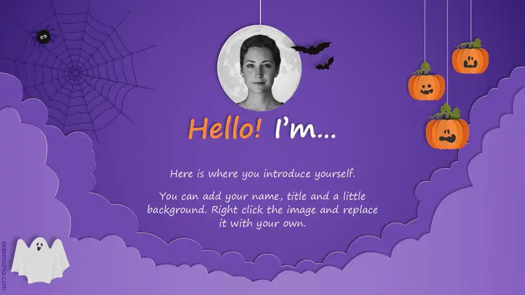 Spooky Paper Cut Happy Halloween free Template