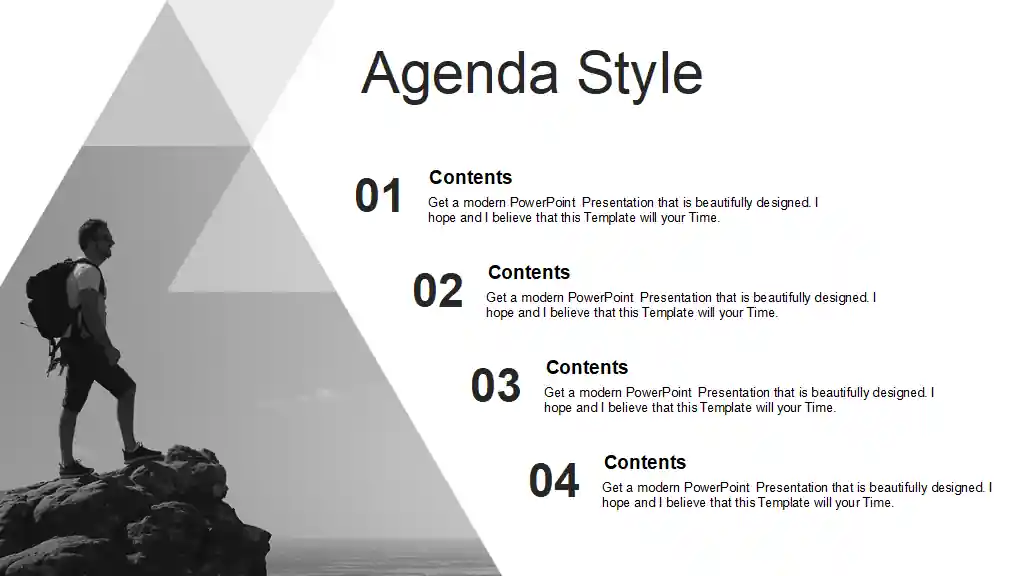 Successful Hiker PowerPoint Templates