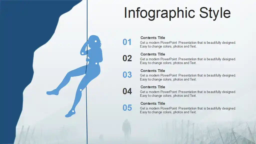 Successful Hiker PowerPoint Templates