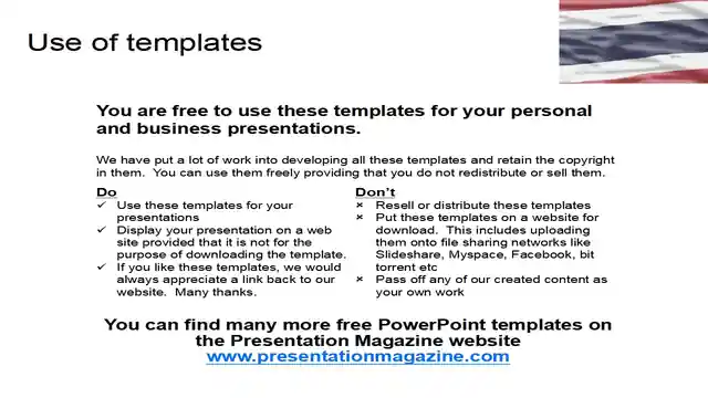 Thailand Flag PowerPoint Template