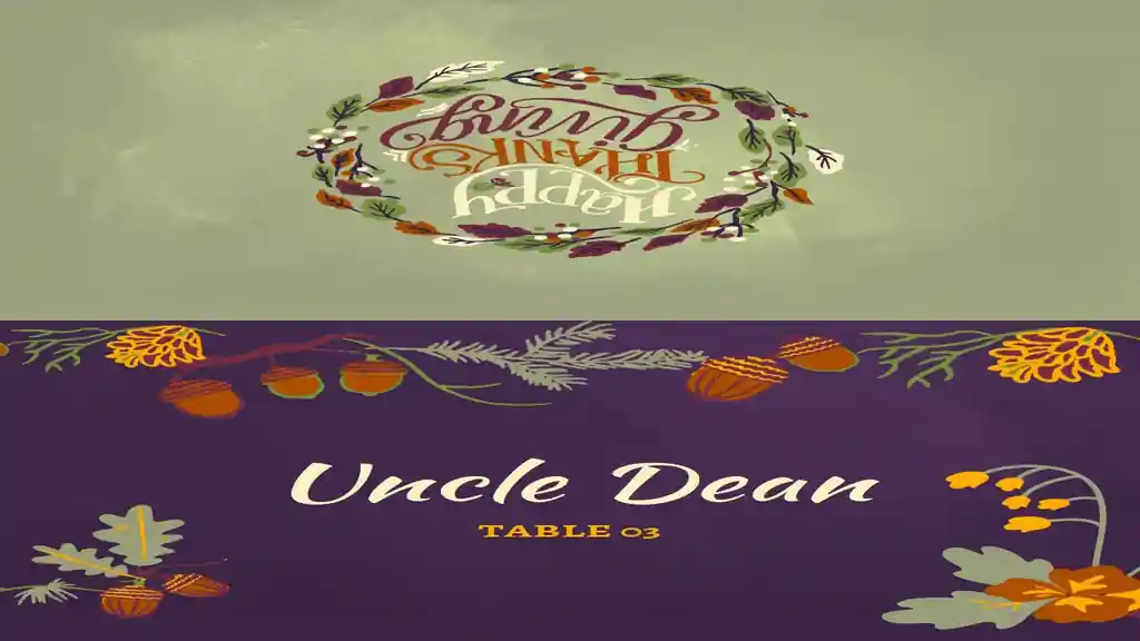 Thanksgiving Party Place Cards