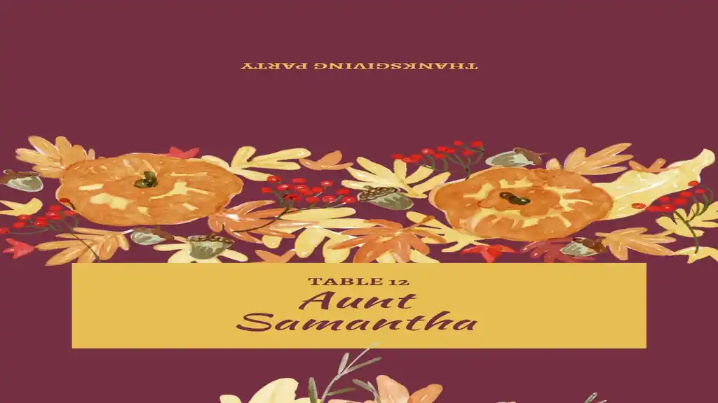 Thanksgiving Party Place Cards