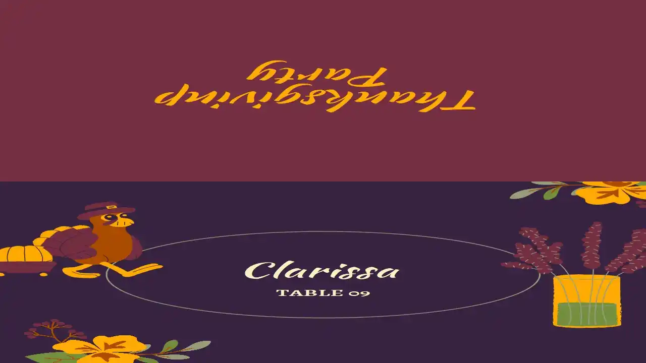 Thanksgiving Party Place Cards