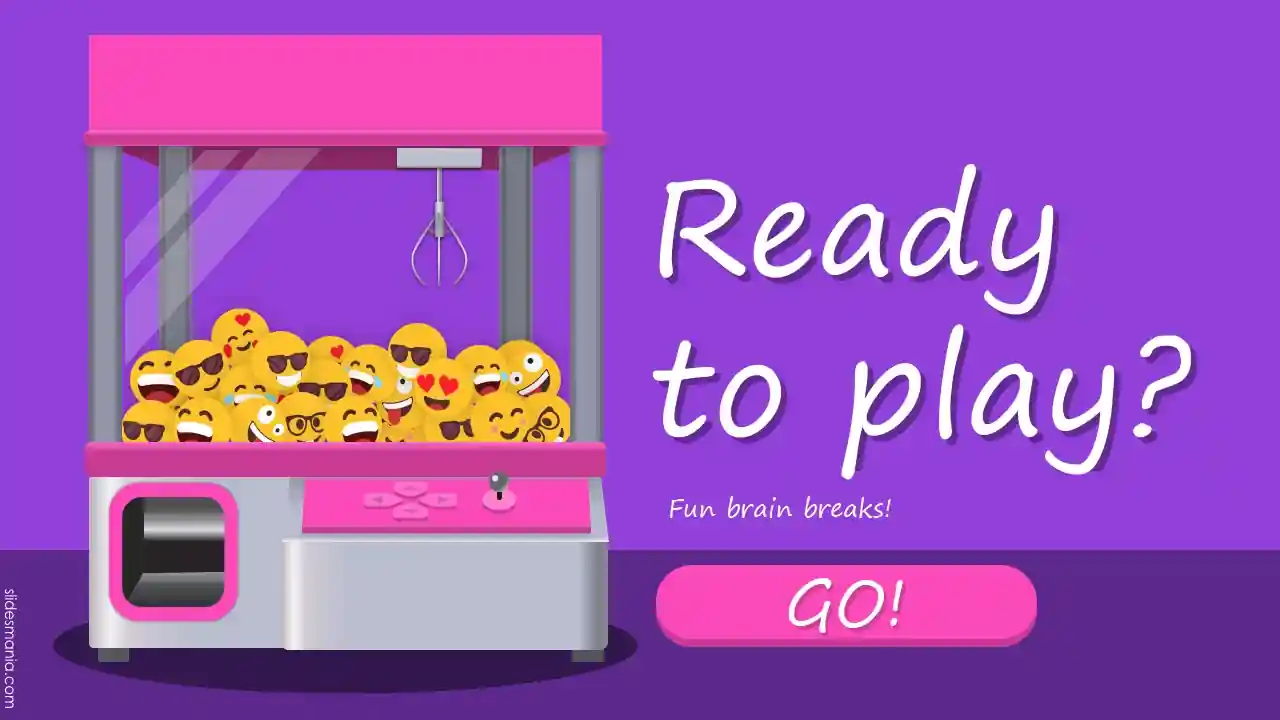 Toy claw machine free template for brain breaks.