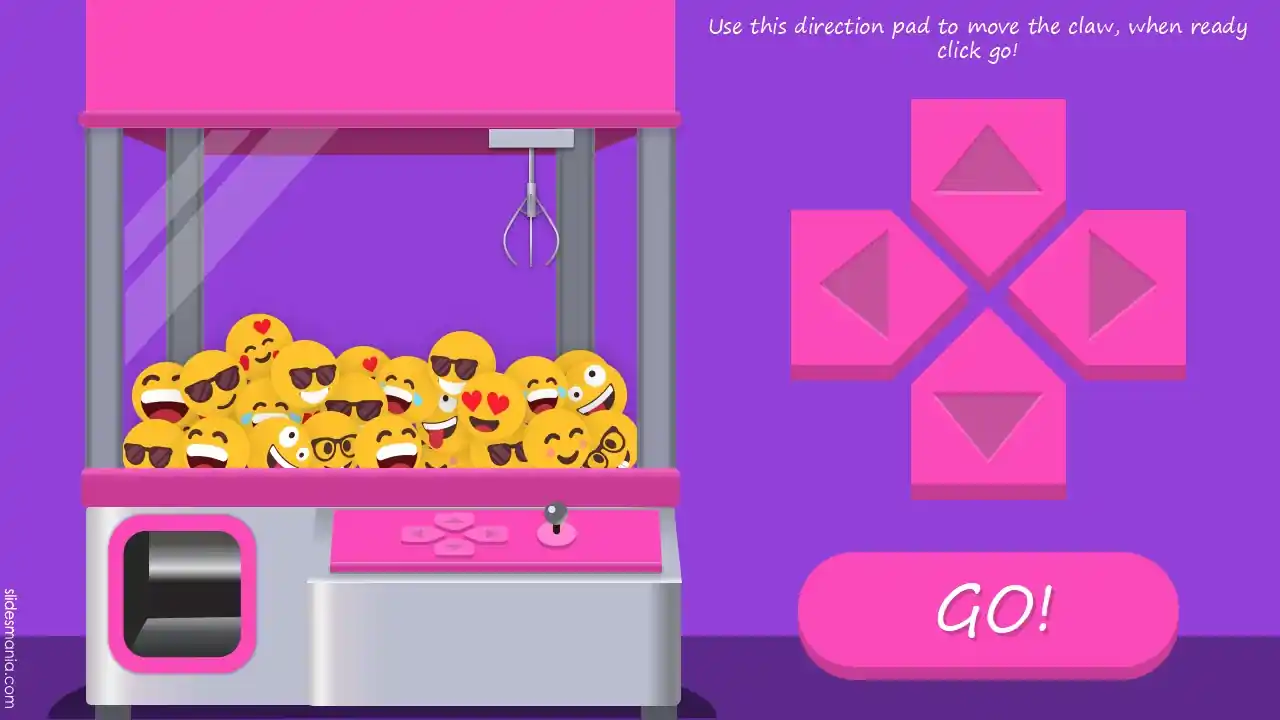 Toy claw machine free template for brain breaks.