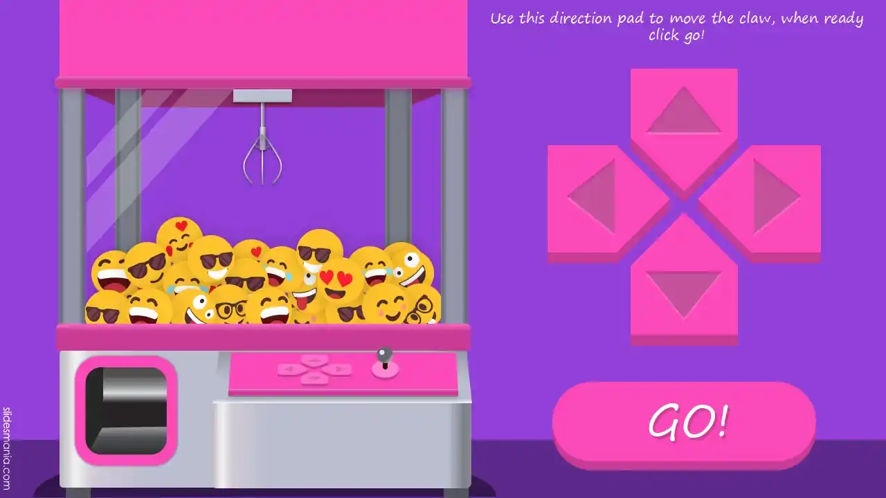 Toy claw machine free template for brain breaks.