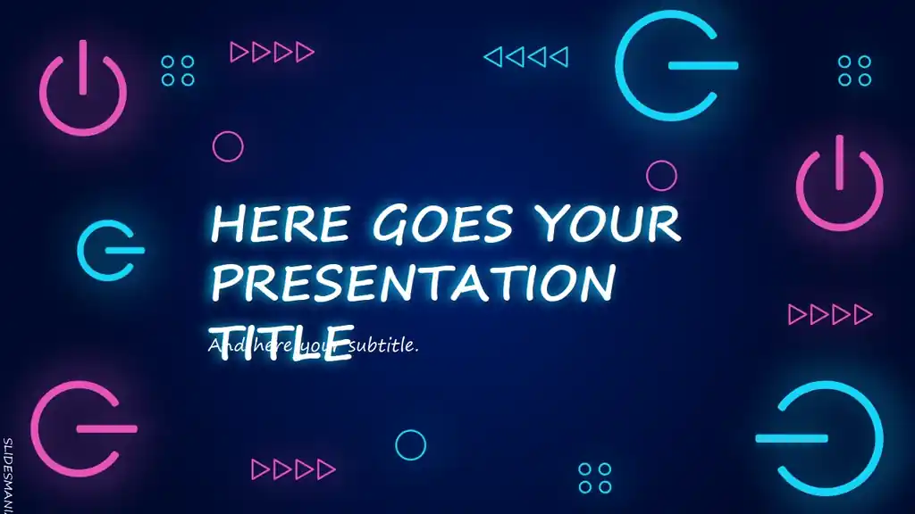 Twitch and play. Gamer presentation template.
