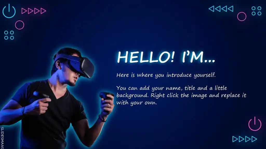 Twitch and play. Gamer presentation template.