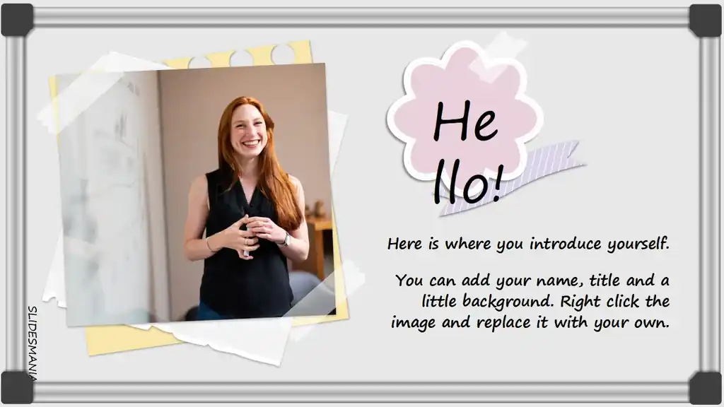 Whiteboard background template.