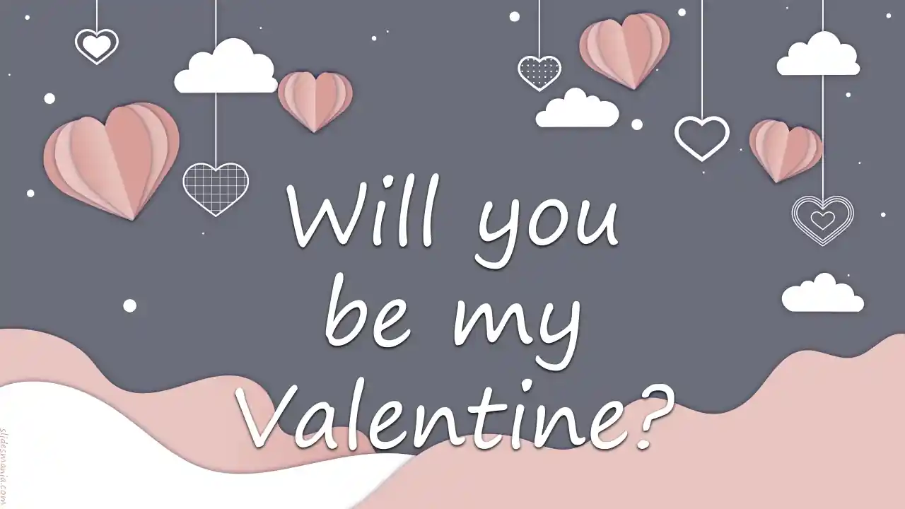 Will you be my Valentine Happy Valentine’s day template.